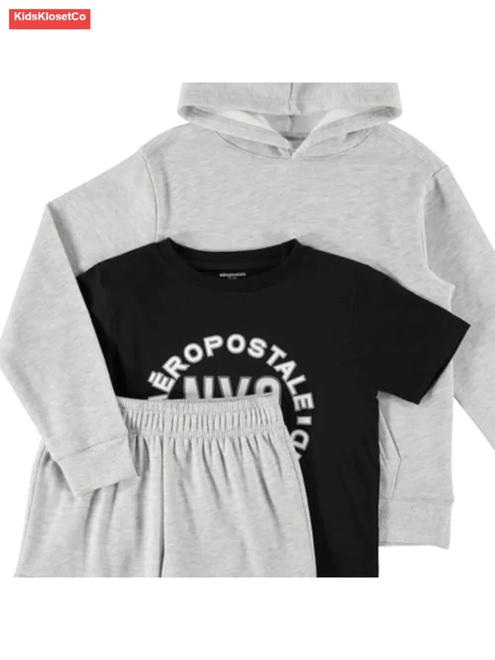 Boys 3-Piece Sweatsuit Set: Fleece Hoodie, Cargo Joggers & Tee